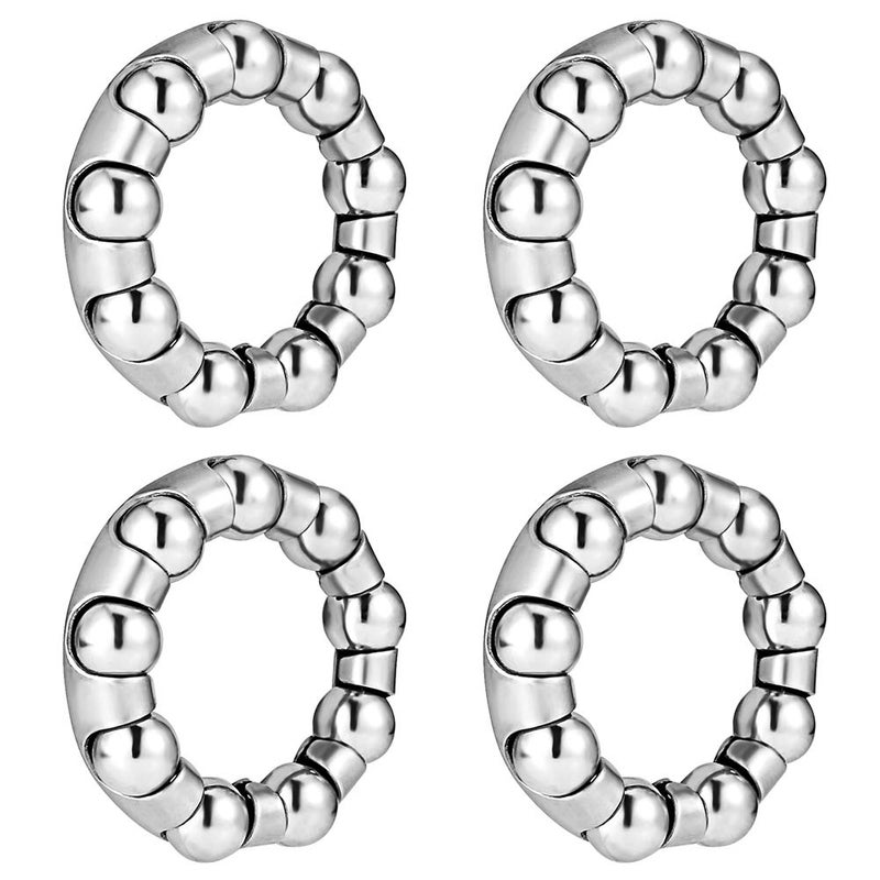 Jaceyon Bike Ball Crank Bearing Retainer 1/4" x 9 Balls 4 Pcs Bottom Bracket Bearings for Kids Schwin Bicycle, Crank Bearings Repair Accessories for Genesis Bike - Image 1